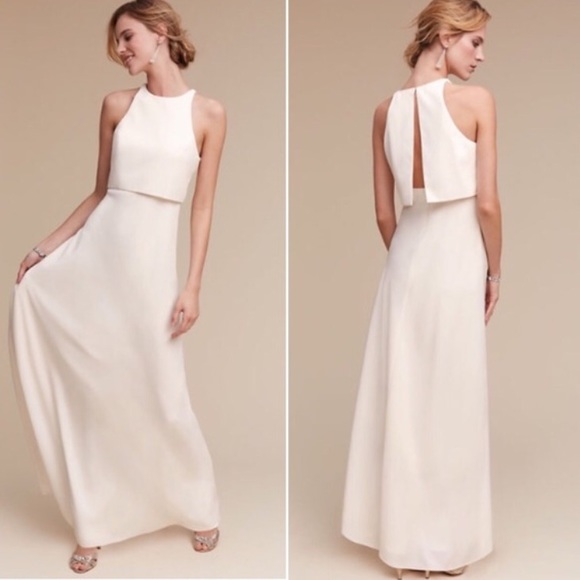 Bhldn Dresses Jill Stuart Iva Crepe Wedding Maxi Dress Poshmark